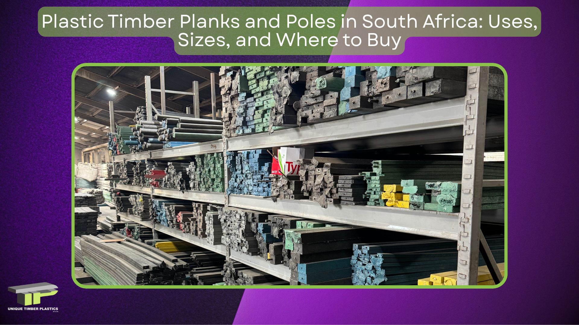 Plastic Timber Planks & Poles South Africa | Sizes & Uses (Plastic timber planks in a warehouse)