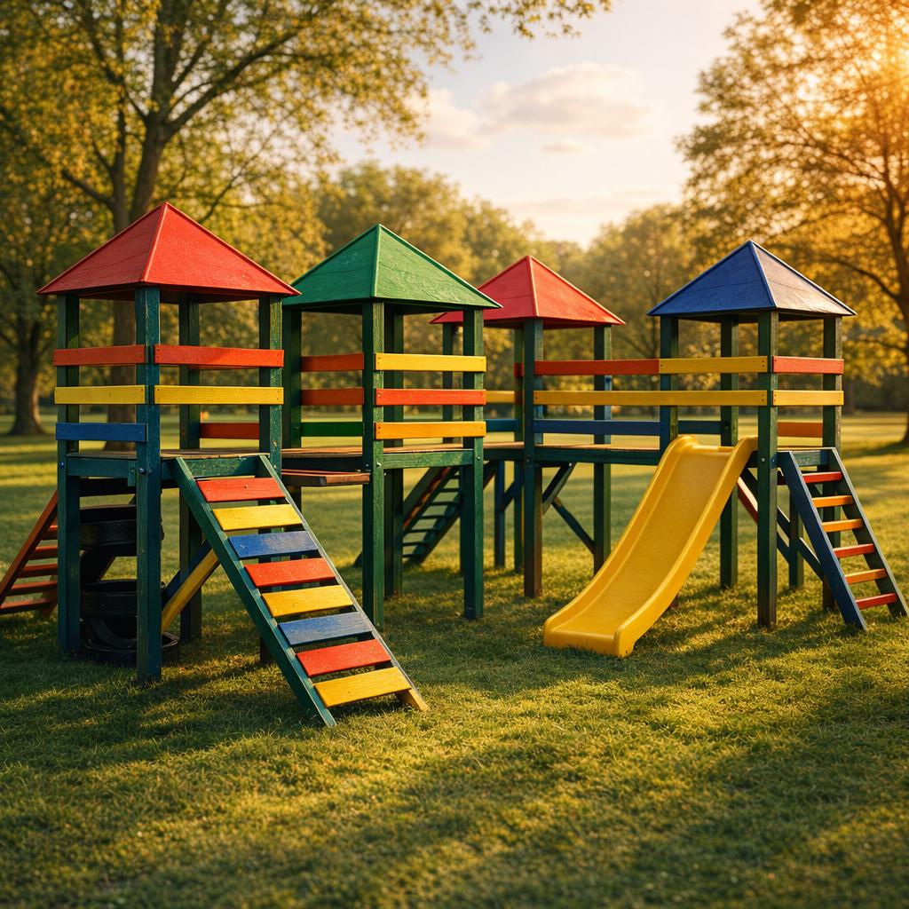 Large Jungle Gym for Kids in Playpark